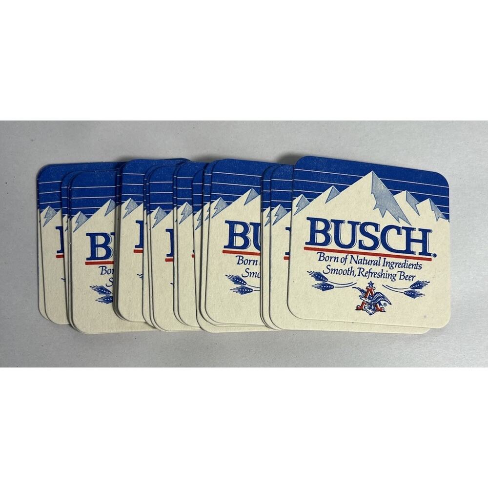 Vintage Busch Beer Cowboy Lightweight Coasters Barware 1980s Lot Of 25 NOS